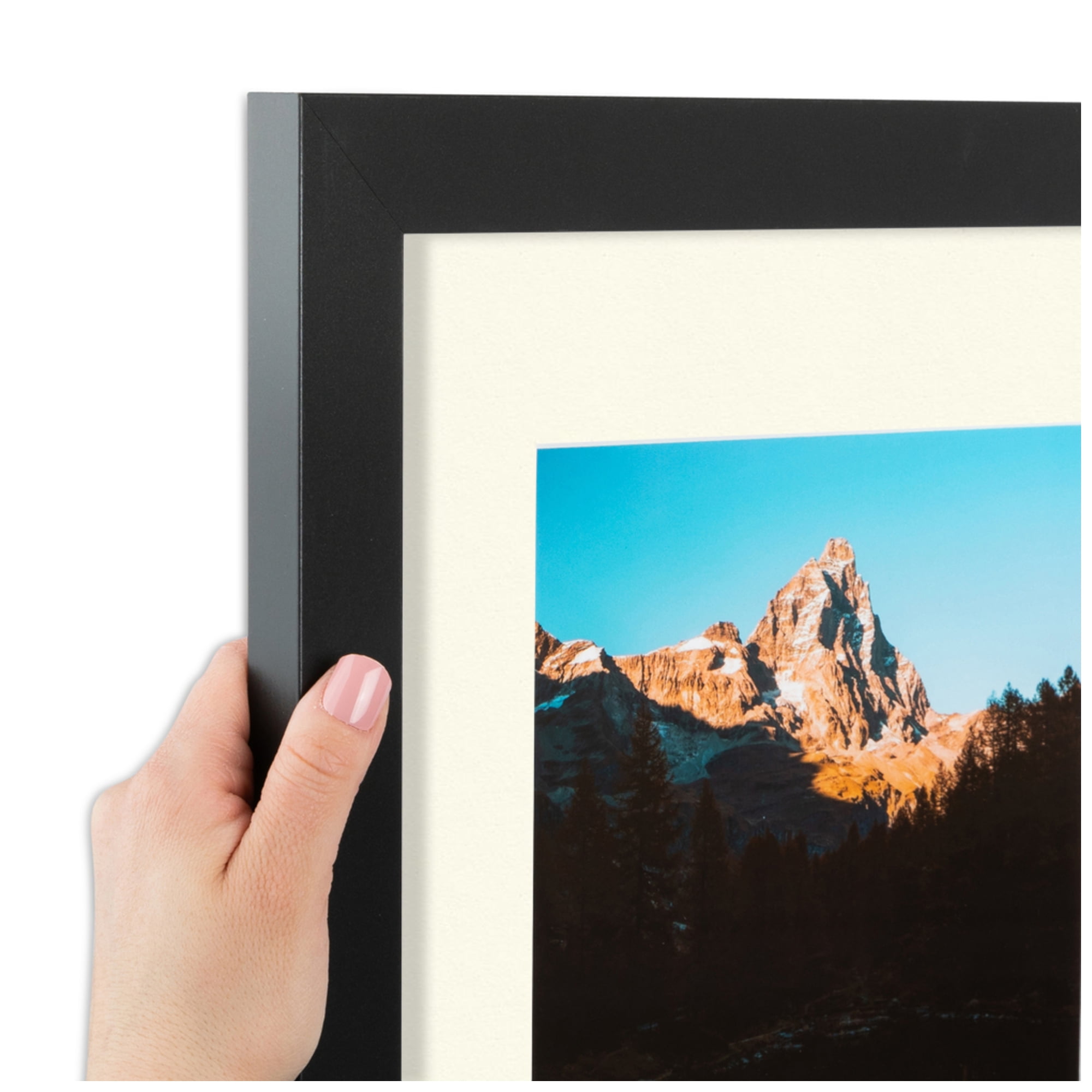 ArtToFrames Collage Photo Picture Frame with 3 - 8x10" Openings, Framed in Black with Brilliant White and Black Mats (CDM-3926-5767)