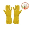 thumbnail image 3 of Household Thin Waterproof Latex Gloves Dish Washing Working Gloves for Kitchen Garden Car M, 3 of 7