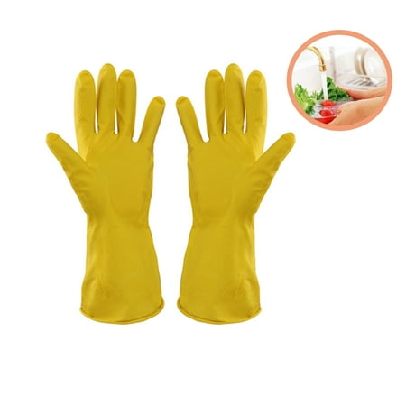 

Thinsont Household Thin Waterproof Latex Gloves Dish Washing Working Gloves for Kitchen Garden Car L TYPE2 L