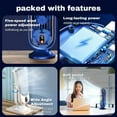 thumbnail image 3 of Tower Fan for Bedroom, Portable Rechargeable Desk Fan with 5, 3 of 5