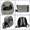 thumbnail image 3 of kathson Cat Carrier Backpack, Cat Travel Bag, Pet Backpack Carrier for Kitten Puppy Small Dogs up to 14lbs, Designed for Hiking Walking Outdoor Use(Grey), 3 of 6