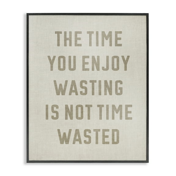 Stupell Industries Not Time Wasted Phrase Text & Numbers Painting Black Framed Art Print Wall Art, 11 x 14