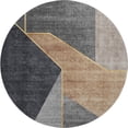 thumbnail image 2 of Addison Rugs Mayfield Washable Transitional Modern Charcoal Round Rug, 8' x 8', 2 of 5