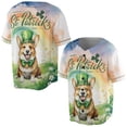 thumbnail image 3 of Happy St. Patrick’s Day Corgi with Green Hat Shamrocks Rainbow All Over Print 3D Baseball Shirt Welsh Corgi Dog Lover Gifts Idea Softball Sport - 03007, 3 of 6
