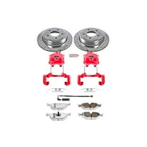 PowerStop Rear Z26 Street Warrior Brake Pad and Rotor Kit with Red Powder Coated Calipers Fits: BMW Select Models KC2970-26