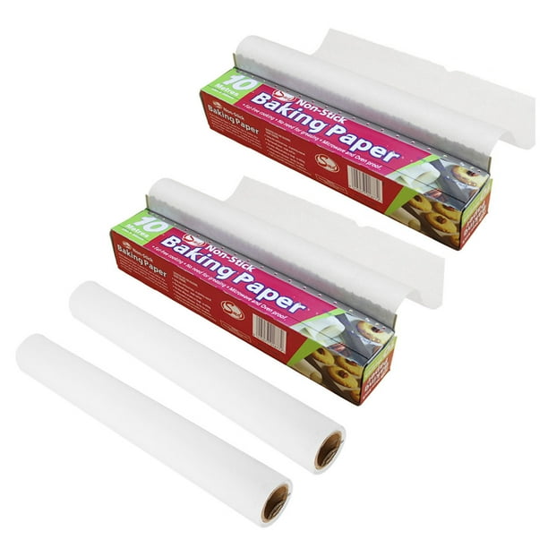 2 piezas de papel para hornear de grado alimenticio, resistente a altas temperaturas, de 5 m/16,4 pies, para cocinar al vapor, freír y hornear.