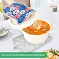 thumbnail image 3 of Yayeee Pot Holders Kitchen Heat Resistant with Pocket 7"x9.8" Cotton Oven Cooking Hot Pads, Pink Flowers Pattern, 3 of 7