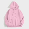 thumbnail image 2 of XFLWAM Womens Oversized Sweatshirts Fleece Drawstring Hoodies Casual Long Sleeve Solid Color Pullover Fall Clothes with Pocket Pink XL, 2 of 5
