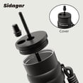 thumbnail image 3 of Sidagar 24 oz Black Double-Walled Leak-Resistant Lid with Straw Stainless Steel Tumbler, 3 of 8