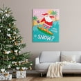 thumbnail image 2 of Who Needs Snow Surfing Santa Holiday Graphic Art Gallery Wrapped Canvas Print Wall Art, 2 of 7