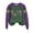 Green, variant on Sweatshirt for Women White Polyester Casual Holiday Sweatshirt Sequin Print Round Neck Long Sleeve Loose Pullover Tops Hoodies L