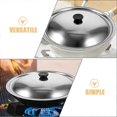 thumbnail image 3 of Frying Pan Lid Stainless Steel Pots Cover Metal Lid Bowl Cover Reusable Pot Lid Pot Pan Lid 32cm, 3 of 4