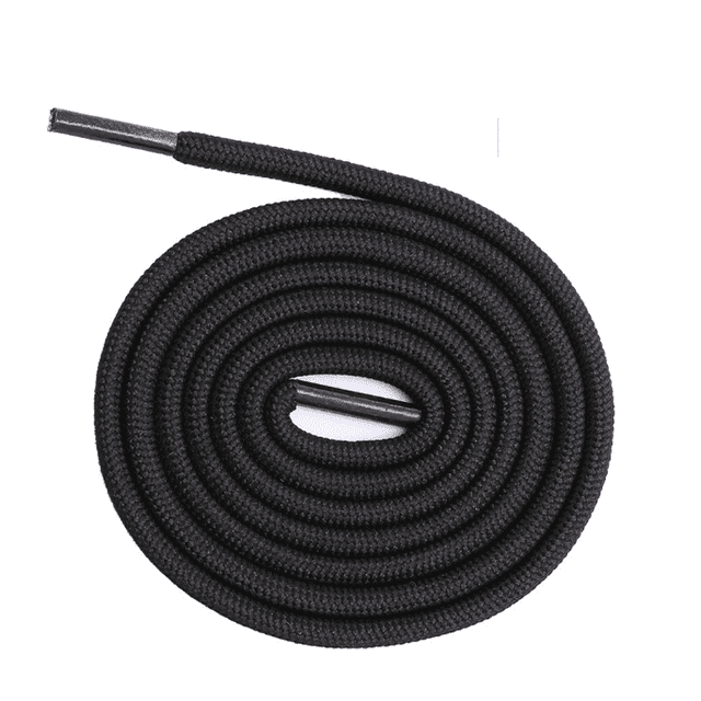 20 cordones redondos blancos montañismo fútbol baloncesto cordones 5mm (negro)