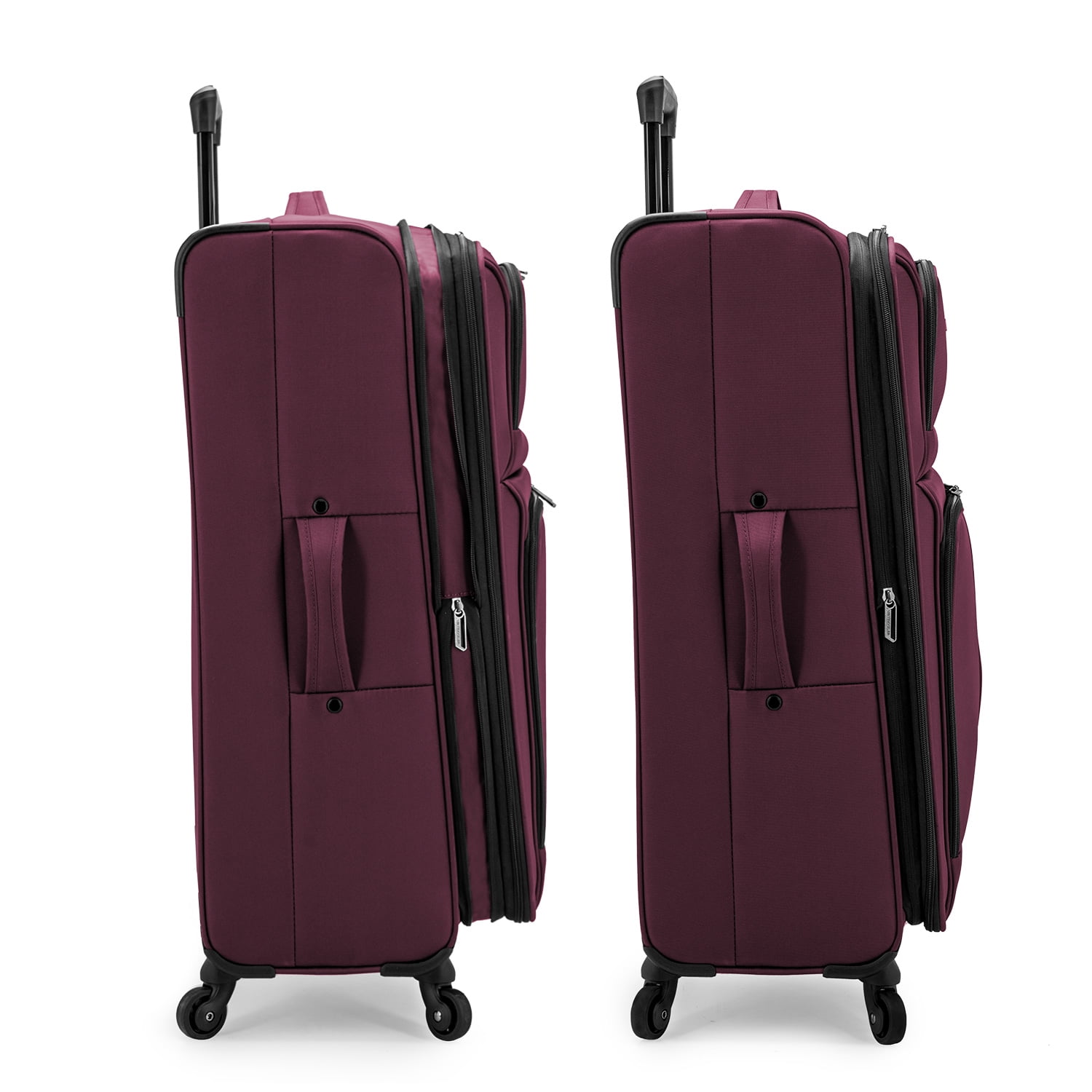 U.S. Traveler Anzio Softside Expandable Spinner Luggage, Burgundy, 30" Checked Large