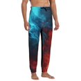 thumbnail image 4 of Kdxio Red And Blue Fire Lion Pattern Joggers,Sweatpants for Men with Pockets-Small, 4 of 5