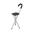 thumbnail image 1 of Silla plegable de mimbre con asiento de mimbre, taburete de exterior de 86 cm de altura, soporta hasta 260 kg. Cuadrado Negro, 1 of 9