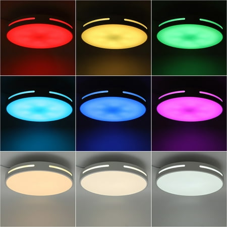 16 Led Ceiling Light Warm White Dimming Rgb Color Changing Surface Mount Fixture For Home Living Room Bedroom Canada - Colour Changing Ceiling Lights With Remote 16 Led Ceiling Light Warm White Dimming Rgb Color Changing Surface Mount Fixture For Home Living Room Bedroom Canada - Colour Changing Ceiling Lights With Remote