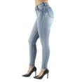 thumbnail image 3 of Fashion2Love Women's Juniors/Plus Colombian Design Butt Lift Mid Waist Skinny Jeans, 3 of 9