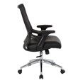 thumbnail image 2 of Work Smart Black Chair with Screen Back ,Bonded Leather Seat And Chrome Base, 2 of 3