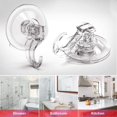 thumbnail image 2 of 6 Pack Suction Cup Hooks for Shower, Bathroom, Kitchen, Window, Removable Plastic Hooks, Sturdy, Versatile, Suitable for Indoor and Towel Racks, 2 of 5