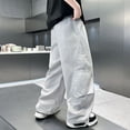 thumbnail image 5 of Swanpen Boys Cargo Pants Elastic Summer Loose Fit Lightweight Trousers, Drawstring Sweatpants for Kids 5-15Y Grey, 5 of 6