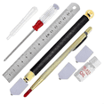 thumbnail image 1 of Glass Cutting Kit with Ruler, Oil Bottle, Scoring Tools, 3-14mm,Glass Cutting Tool Wite Carbide Tip Scriber,Steel Ruler, 1 of 7
