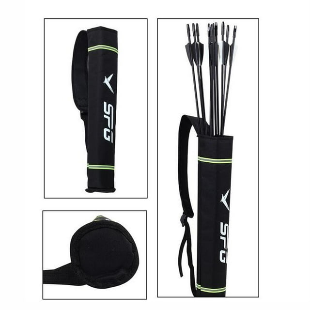 Back Quiver, Shoulder Bag Adjustable Resistant Thicken Pouch Holder for Youth Adults Practice Bow Hunting