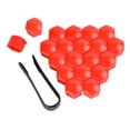 thumbnail image 2 of kurtrusly 20 Pcs Écrous de Roue de Voiture Capuchons de Vis de Moyeu Auto Remplacement avec Clip Rouge 21mm 1ensemble, 2 of 6