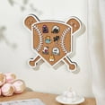 thumbnail image 4 of Pin Display Cork Tray Wooden Baseball Shape Wall Mounted Brooch Board Bulletin Display Board for Brooch Pin Storage Office Home Festival Decor 8.46X7.87 inch White, 4 of 5