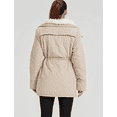 thumbnail image 6 of Women's Winter Mid Length Thick Warm Faux Lamb Wool Lined Jacket Coat, 6 of 7