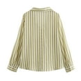 thumbnail image 3 of Kaemgyyd Women's Blouses & Button-Down Shirts Classic Striped Long Sleeve Collared Office Work Tunic Tops Fall Clothing, 3 of 6