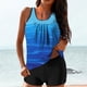 thumbnail image 1 of Trajes de baño tankini para mujer Trajes de baño de dos piezas con espalda de tiras y estampado conservador para mujer Traje de baño de dos piezas para mujer, 1 of 6