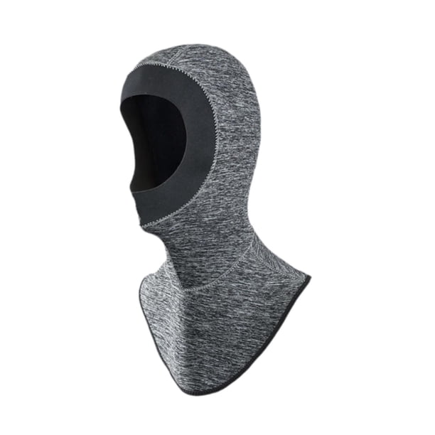 Traje de neopreno con capucha, gorro de neopreno, gorro de buceo, gorro de buceo, gorro térmico para surf Gris oscuro