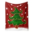 thumbnail image 2 of BJUTIR Christmas Tree Thickened Blanket Office Nap Blanket Printed Warm Blanket Flannel Air Conditioning Sleeping Blanket Holiday Decor, 2 of 4