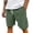 AB155 Army Green, variant on Corduroy Shorts For Men Solid Color Elastic Waist Straight Leg Shorty Comfortable Retro Man Casual Shorts Black Size L