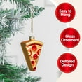 thumbnail image 6 of Joyfy Christmas Pizza Mini Glass Ornament, Sports Ball Glass Blown Ornament Ball for Christmas Tree Decoration, Boys Sports Ornament for Xmas Gift Holiday Party Favor Indoor Decoration, 6 of 8