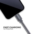 thumbnail image 3 of Powertek USB-A to USB-C Metallic Shine Pastel Cable - Black, 3 of 6
