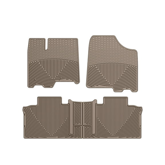 WeatherTech All-Weather Floor Mats compatible with 2011-2012 Toyota Sienna - 1st & 2nd Row, Tan
