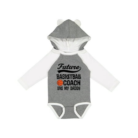 

Inktastic Future Basketball Coach Like Daddy Gift Baby Boy Long Sleeve Bodysuit