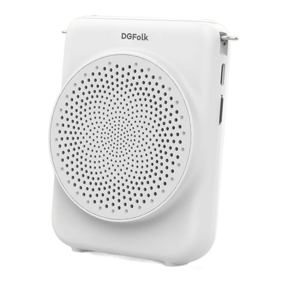 DGFolk Megaphones, Megaphone Speaker Portable PA System, Voice Amplifier Teachers, White