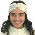 thumbnail image 2 of Women's Headband Hand Knitted Hair Band Head Wrap Earmuff w Flowers, Crystals & Lace, 2 of 12