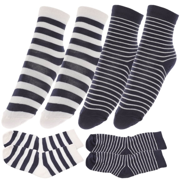 Hemobllo 4Pairs Athletic Cotton Calf Socks with Elastic Compression for Running Hiking and Outdoor Use
