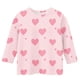 thumbnail image 5 of Blusas y camisas de cuello redondo y manga larga para niños, blusas/camisas de poliéster con estampado de corazones, mangas 3/4 y cuello redondo, elegantes e informales., 5 of 5