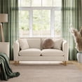thumbnail image 2 of CorLiving Theodore Cream Boucle Fabric Loveseat with Removeable Cushions, 2 of 11