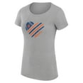thumbnail image 2 of Women's G-III 4Her by Carl Banks  Heather Gray New York Mets Super-Slim Fit Lightweight Heart Graphic T-Shirt, 2 of 5