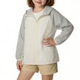 thumbnail image 6 of Spazoro Girls UPF 50+ Sun Protection Jacket, Lightweight Hooded Zip Up Quick Dry Breathable Fashion Clothes for Outdoor Blue Size 9-10, 6 of 7