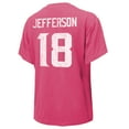 thumbnail image 3 of Women's Majestic Threads Justin Jefferson Pink Minnesota Vikings Name & Number T-Shirt, 3 of 3