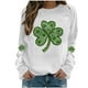 thumbnail image 2 of RKSTN Women's St Patrick's Day Sweatshirt Plus Size Crewneck Irish Gift St Patricks Luckys Shamrocks Graphic Print Hoodless Sweatshirts Top Womens Casual Round Neck Loose Fits Long Sleeve T Shirts, 2 of 5