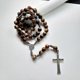 thumbnail image 4 of Collar con colgante de cruz de Cristo Jesús y rosario católico vintage Yuxing 30 cm, 4 of 5