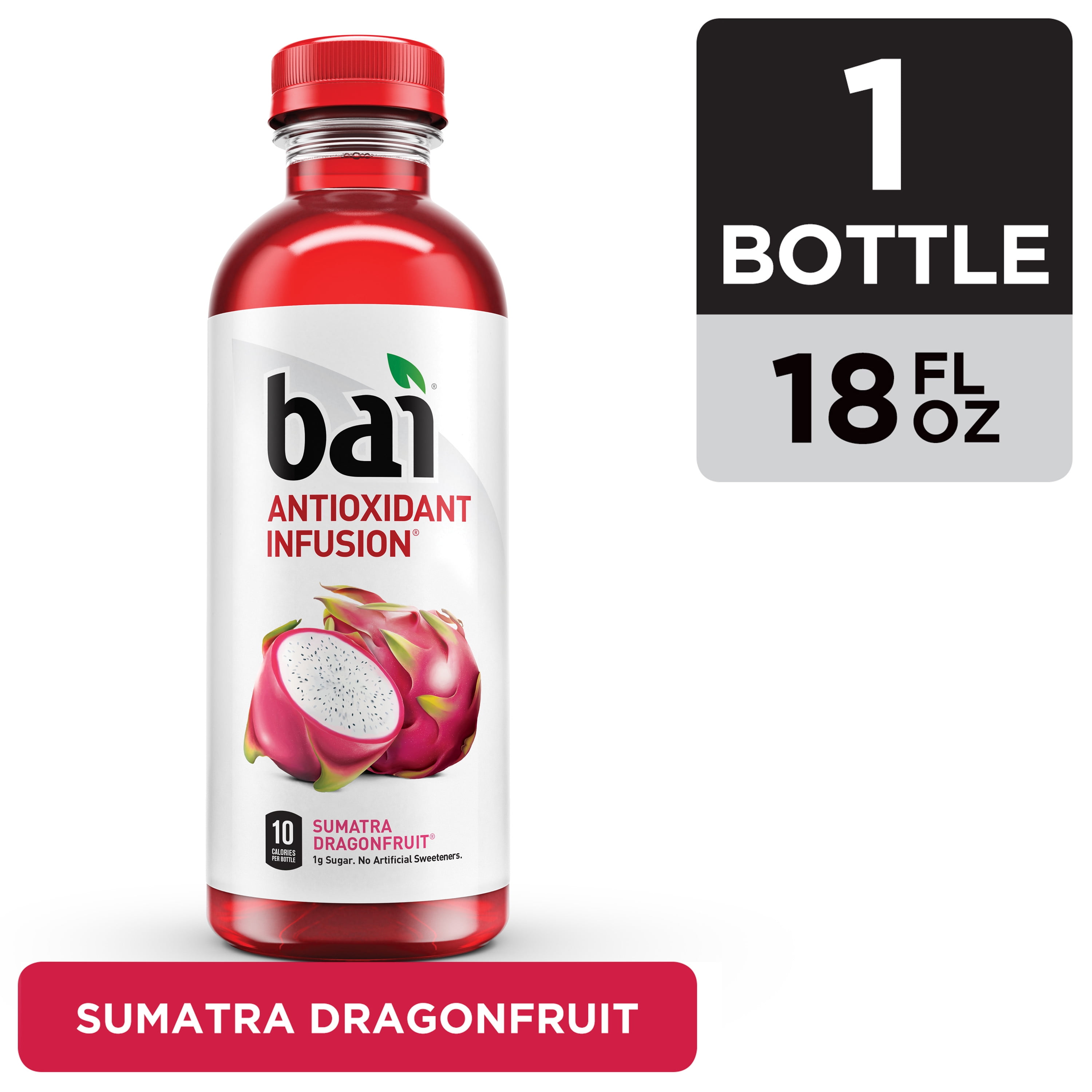 Bai Flavored Water, Sumatra Dragonfruit, Antioxidant Infused Drinks, 18